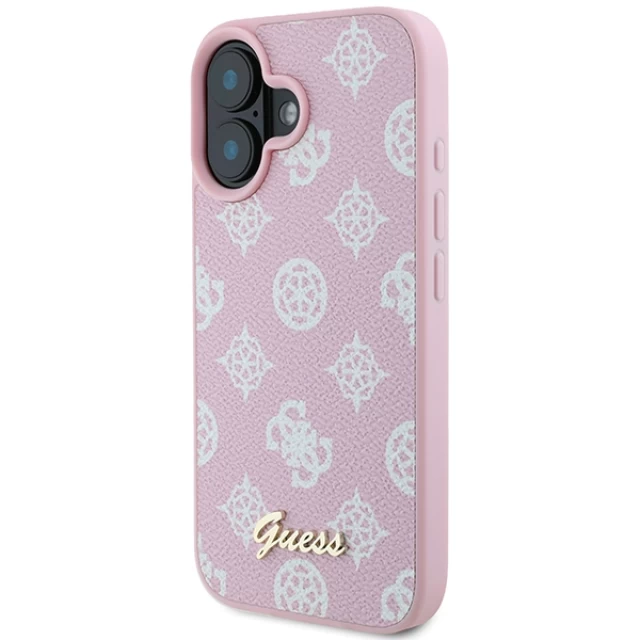 Чохол Guess Peony Script для iPhone 16 Plus Pink with MagSafe (GUHMP16MPGPYSP)