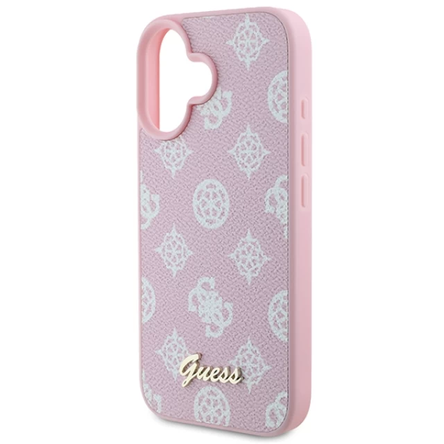 Чохол Guess Peony Script для iPhone 16 Plus Pink with MagSafe (GUHMP16MPGPYSP)