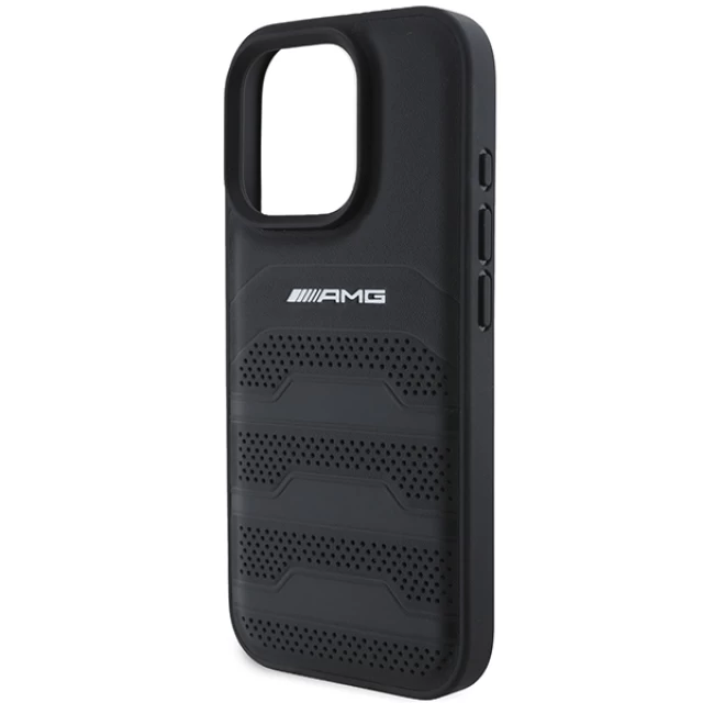 Чохол Mercedes Leather Debossed Lines для iPhone 16 Pro Black (AMHCP16LGSEBK)