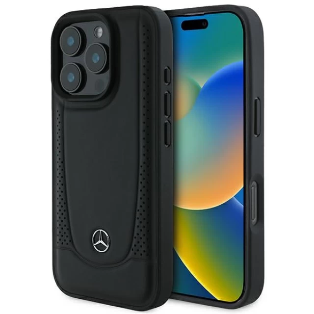 Чохол Mercedes Leather Urban для iPhone 16 Pro Black (MEHCP16LARMBK)