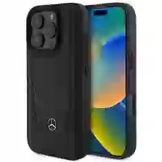 Чохол Mercedes Leather Urban для iPhone 16 Pro Black (MEHCP16LARMBK)