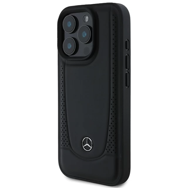 Чохол Mercedes Leather Urban для iPhone 16 Pro Black (MEHCP16LARMBK)