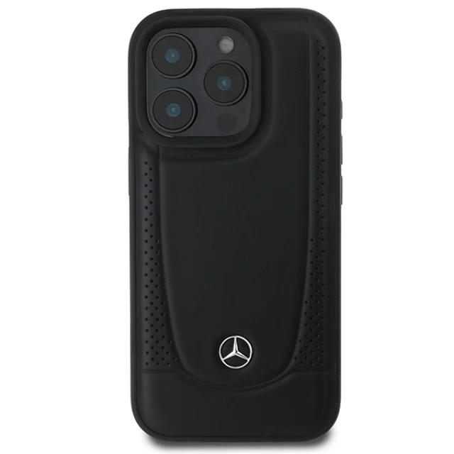 Чохол Mercedes Leather Urban для iPhone 16 Pro Black (MEHCP16LARMBK)