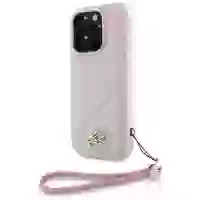Чохол Karl Lagerfeld Quilted Initial Logo & Chain Strap для iPhone 16 Pro Max Pink (KLHCP16XPSQSKLSMSP)