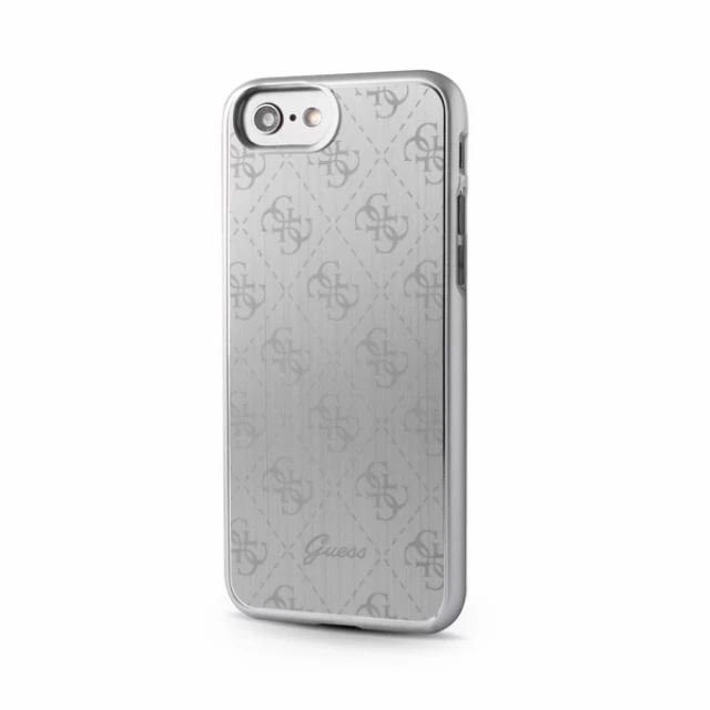 Чехол Guess 4G Aluminium Plate для iPhone 8 | 7 | 6 Silver (GUHCP7MESI)
