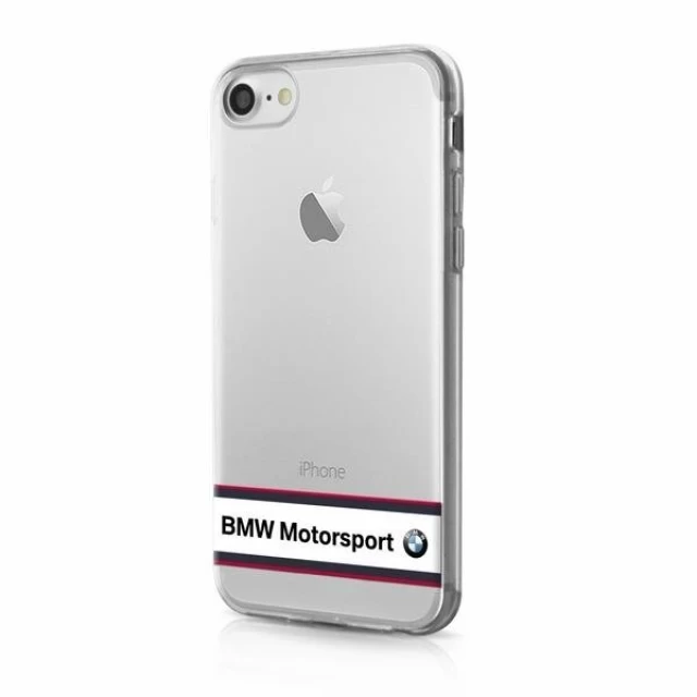 Чохол BMW для iPhone 7 Tricolor Stripes Transparent (BMHCP7TRHWH)