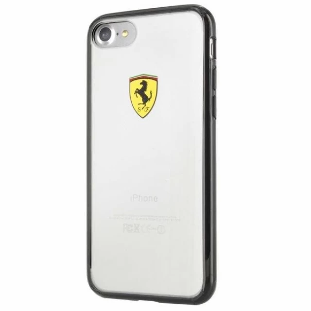Чохол Ferrari для iPhone 7/8 | SE2020 | SE2022 Racing Shield Transparent/Black (FEHCP7BK)