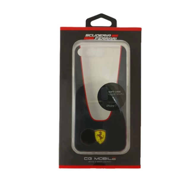 Чехол Ferrari для iPhone 7 | 8 | SE 2022/2020 Aperta Transparent/Black (FEAPHCP7BK)