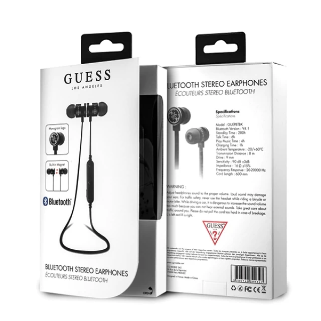 Навушники Guess In-Ear Stereo Headset Black (GUEPBTBK)
