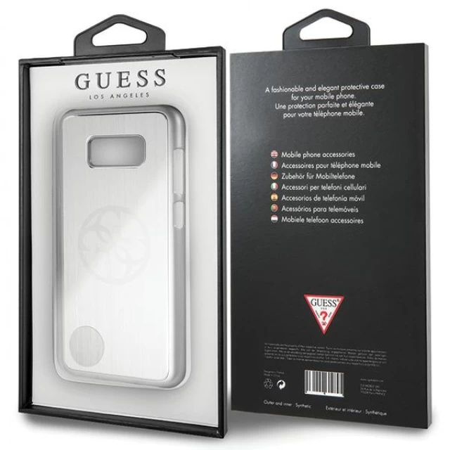 Чехол Guess Korry Aluminium Plate для Samsung Galaxy S8 Plus (G955) Silver (GUHCS8LMERLSI)