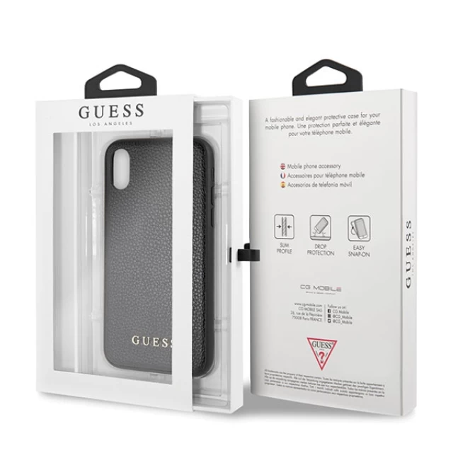 Чехол Guess Iridescent для iPhone X | XS Black (GUHCPXIGLBK)