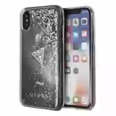 Чехол Guess Glitter Liquid для iPhone X | XS Silver (GUHCPXGLUFLSI)