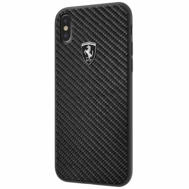 Чохол Ferrari для iPhone X | XS Carbon Heritage Black (FEHCAHCPXBK)