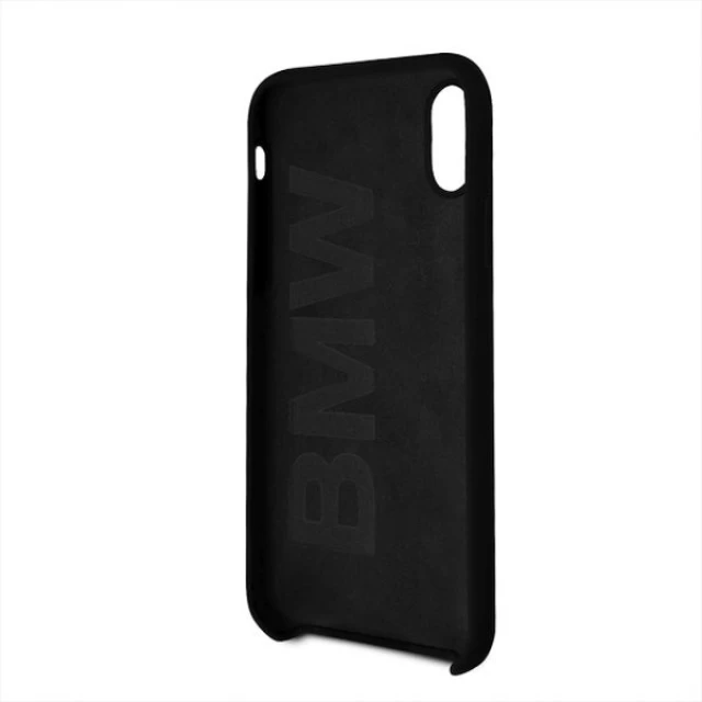 Чехол BMW для iPhone X/XS Silicone Metal Logo Black (BMHCPXSILBK)