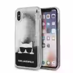 Чехол Karl Lagerfeld Liquid Glitter для iPhone X Black (KLHCPXCHPEEBK)