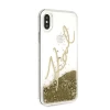 Чохол Karl Lagerfeld Signature Liquid Glitter для iPhone X | XS Gold (KLHCPXSGGO)