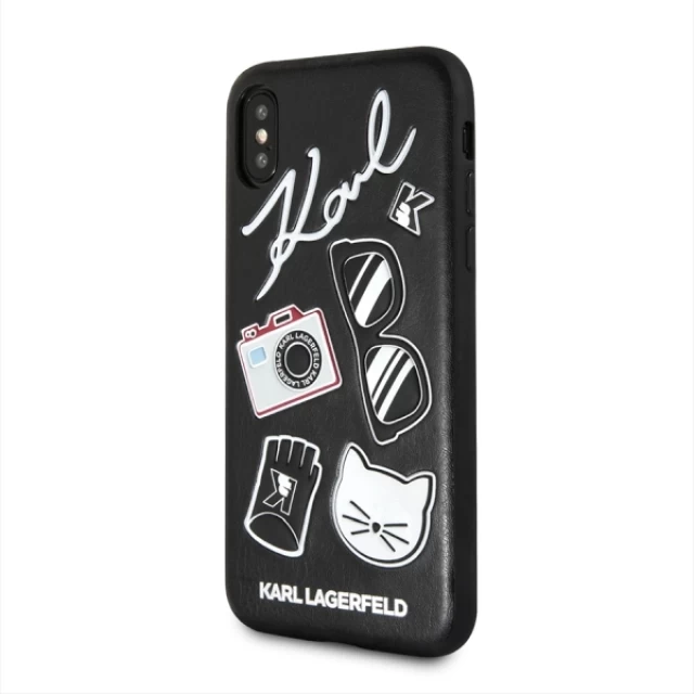 Чохол Karl Lagerfeld Pins для iPhone X | XS Black (KLHCPXPIN)