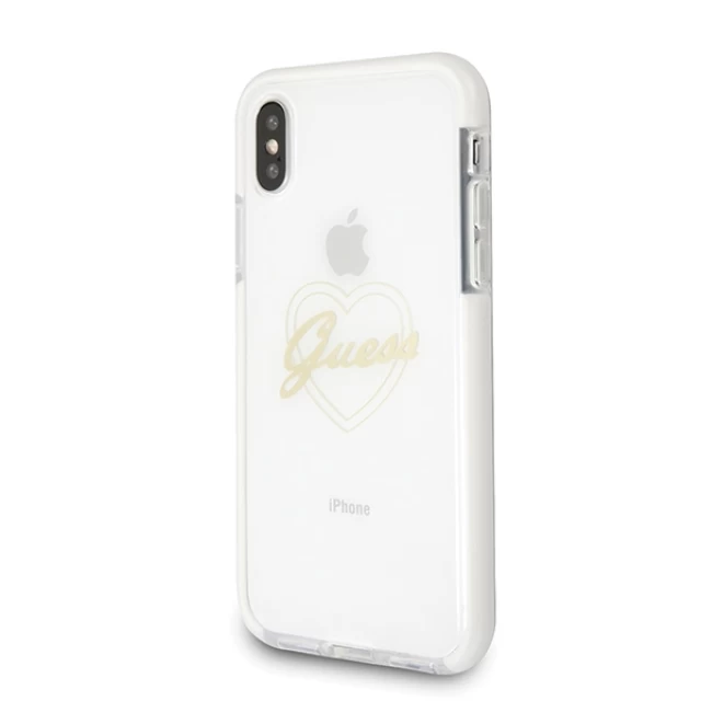 Чохол Guess Heart Shock Proof для iPhone X | XS Gold (GUHCPXSHGO)
