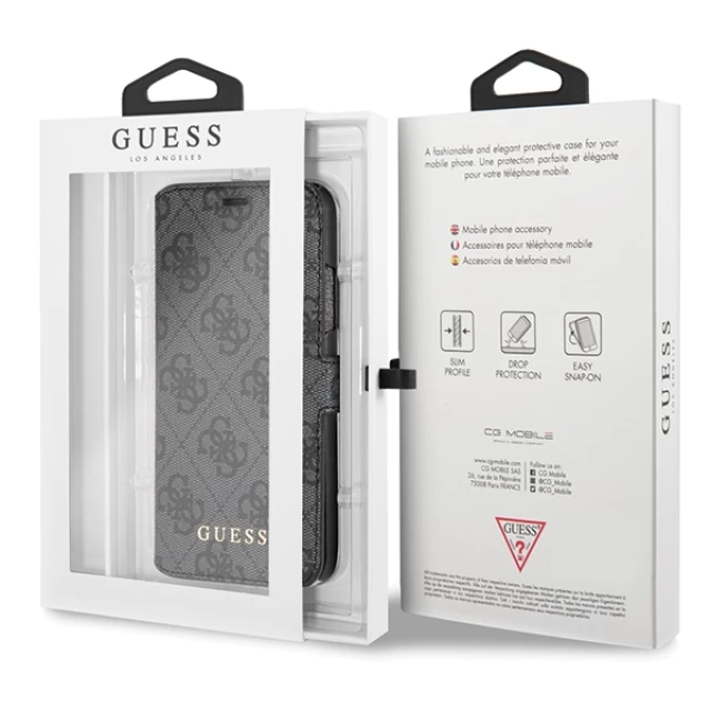 Чохол Guess 4G Uptown для iPhone X Grey (GUFLBKPX4GG)