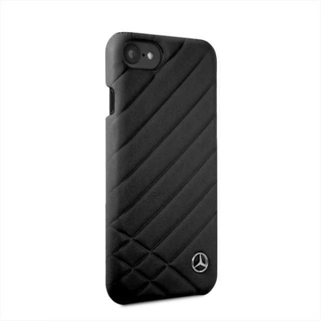 Чехол Mercedes Pattern Line Leather для iPhone SE 2022/SE 2020 | 8 | 7 Black (MEHCI8CLIBK)