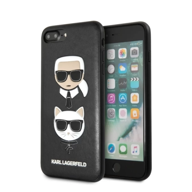 Чехол Karl Lagerfeld Karl & Choupette для iPhone 7/8 Plus Black (KLHCI8LKICKC)