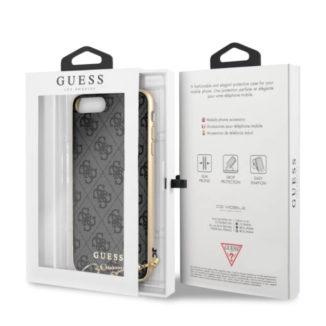 Чохол Guess 4G Charms Collection для iPhone X | XS Grey (GUHCPXGF4GGR)