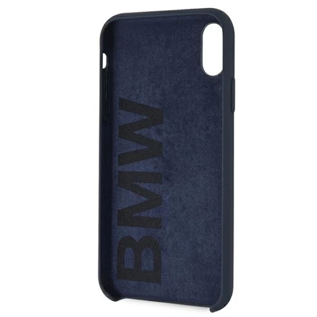 Чехол BMW для iPhone XR Silicone Metal Logo Navy (BMHCI61SILNA)