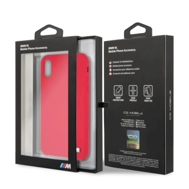Чехол BMW для iPhone X/XS Silicone M Collection Red (BMHCPXMSILRE)
