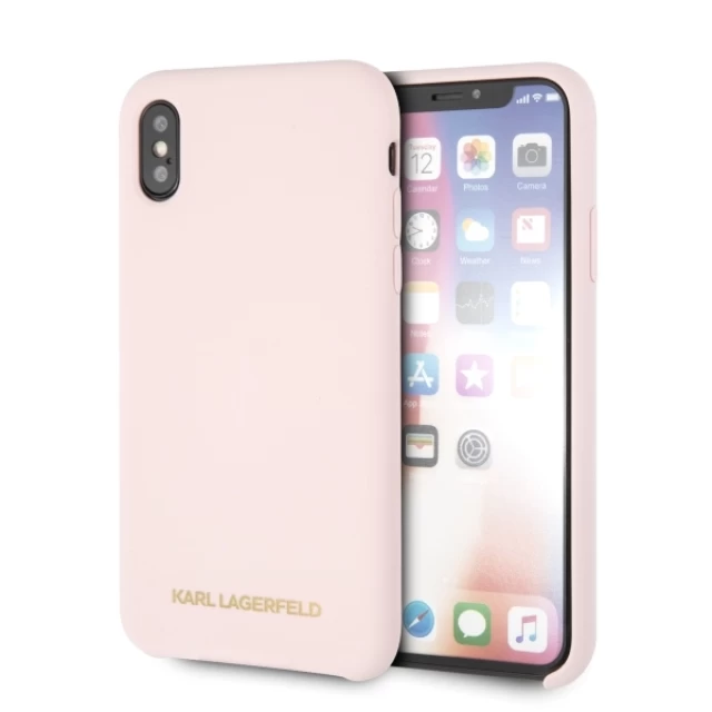 Чехол Karl Lagerfeld Silicone для iPhone X | XS Light Pink (KLHCPXSLLPG)
