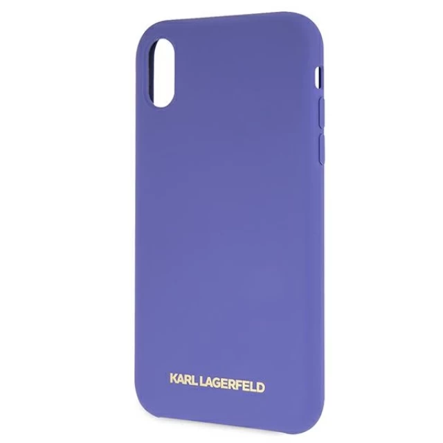 Чохол Karl Lagerfeld Silicone для iPhone XR Violet (KLHCI61SLVOG)