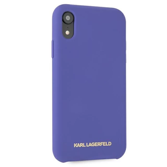 Чохол Karl Lagerfeld Silicone для iPhone XR Violet (KLHCI61SLVOG)