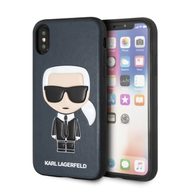 Чохол Karl Lagerfeld Karl Embossed для iPhone X | XS Blue (KLHCPXIKPUBL)