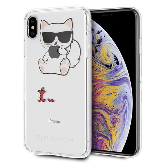 Чохол Karl Lagerfeld Choupette Fun для iPhone XS Max Transparent (KLHCI65CFA)