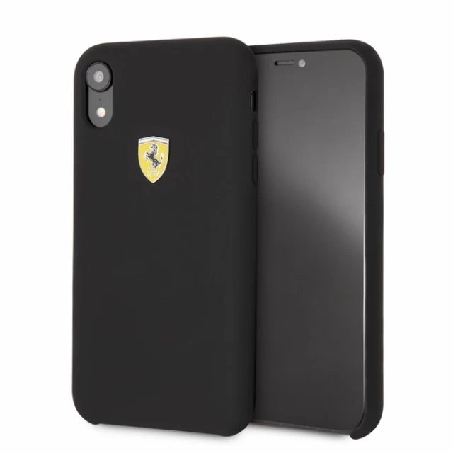 Чехол Ferrari для iPhone XR Silicone Black (FESSIHCI61BK)