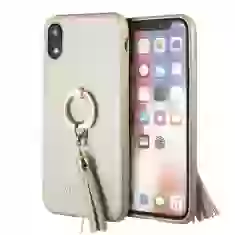 Чехол Guess Saffiano with Ring Stand для iPhone XR Beige (GUHCI61RSSABE)