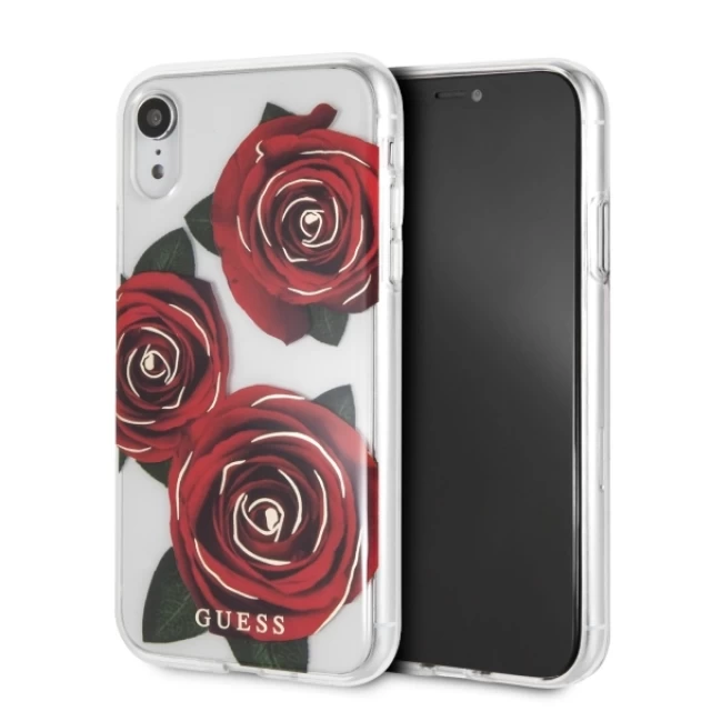 Чохол Guess Flower Desire Red Roses для iPhone XR Transparent (GUHCI61ROSTR)