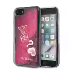 Чехол Guess Glitter Hearts для iPhone 7 | 8 | SE 2022/2020 Raspberry (GUHCI8GLHFLRA)