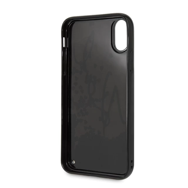 Чохол Karl Lagerfeld Signature Liquid Glitter Sequins для iPhone X | XS Black (KLHCPXKSIGMU)