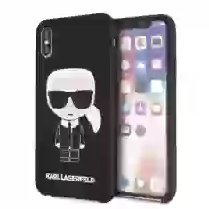 Чехол Karl Lagerfeld Silicone Iconic для iPhone X | XS Black (KLHCPXSLFKBK)