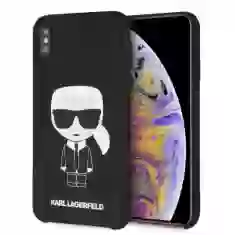 Чохол Karl Lagerfeld Silicone Iconic для iPhone XS Max Black (KLHCI65SLFKBK)