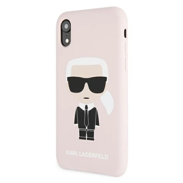 Чохол Karl Lagerfeld Silicone Ikonik для iPhone XR Light Pink (KLHCI61SLFKPI)