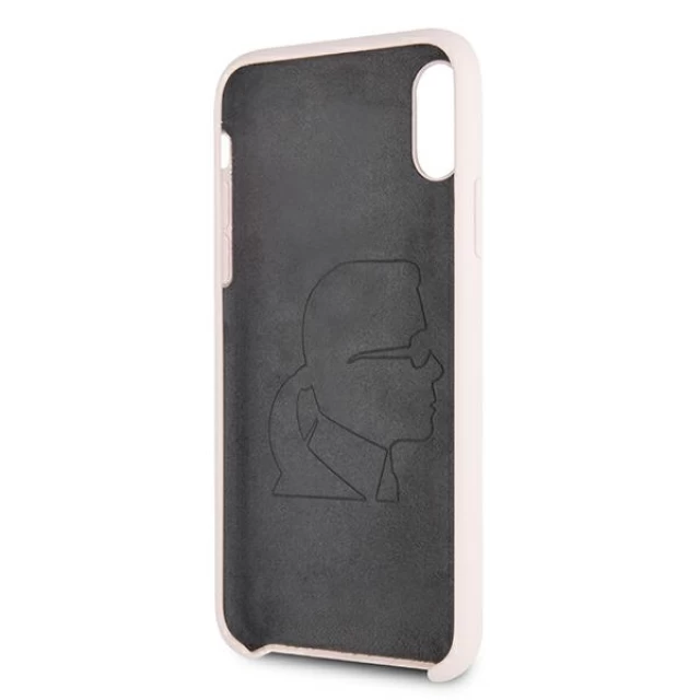 Чохол Karl Lagerfeld Silicone Ikonik для iPhone XR Light Pink (KLHCI61SLFKPI)