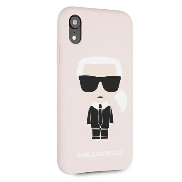 Чохол Karl Lagerfeld Silicone Ikonik для iPhone XR Light Pink (KLHCI61SLFKPI)