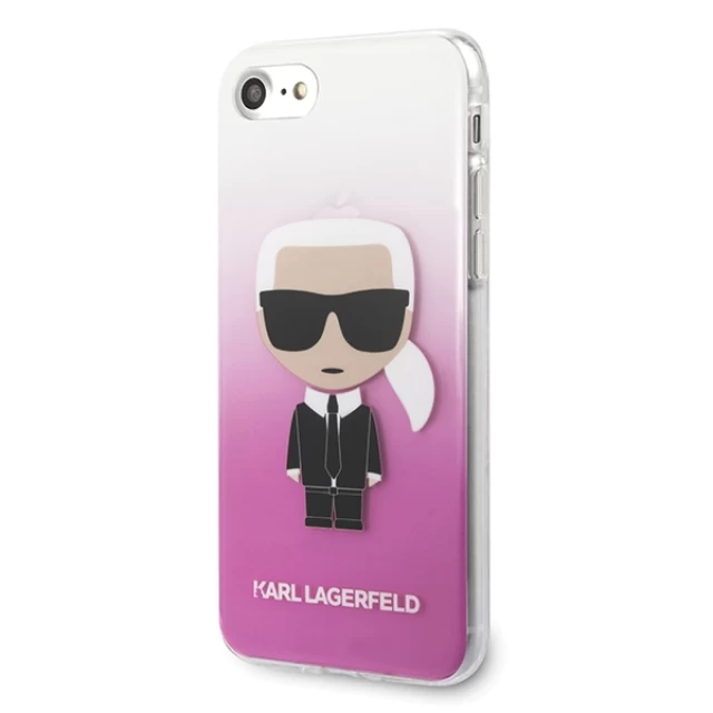 Чохол Karl Lagerfeld Gradient Ikonik Karl для iPhone SE 2022/SE 2020 | 8 | 7 Pink (KLHCI8TRDFKPI)