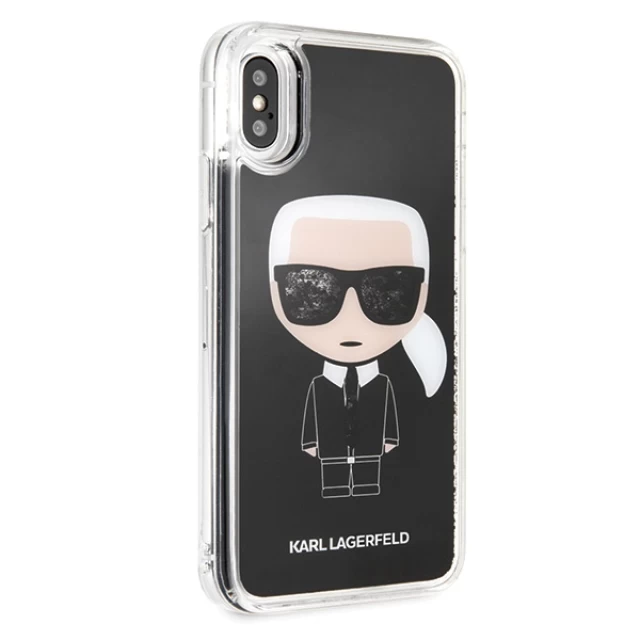 Чохол Karl Lagerfeld Iconic Glitter для iPhone X | XS Black (KLHCPXICGBK)