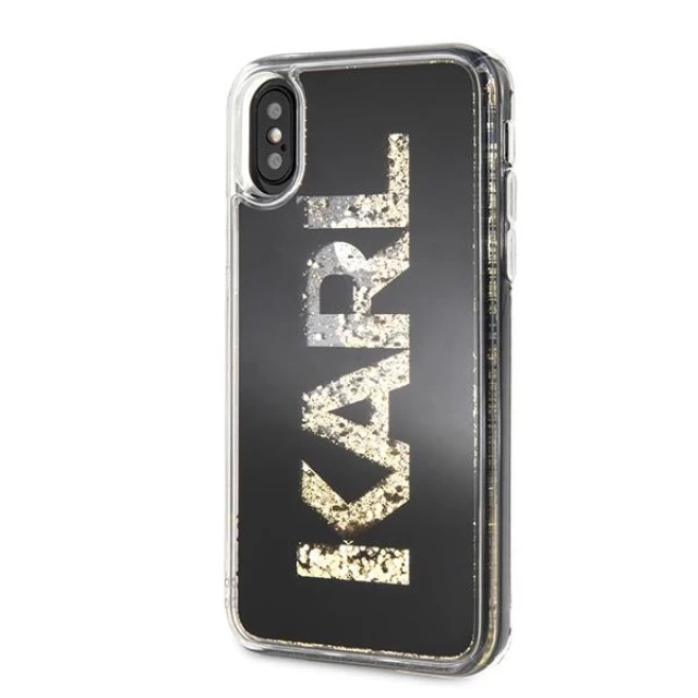 Чохол Karl Lagerfeld Iconic Karl Glitter для iPhone XS/X Black (KLHCPXKAGBK)