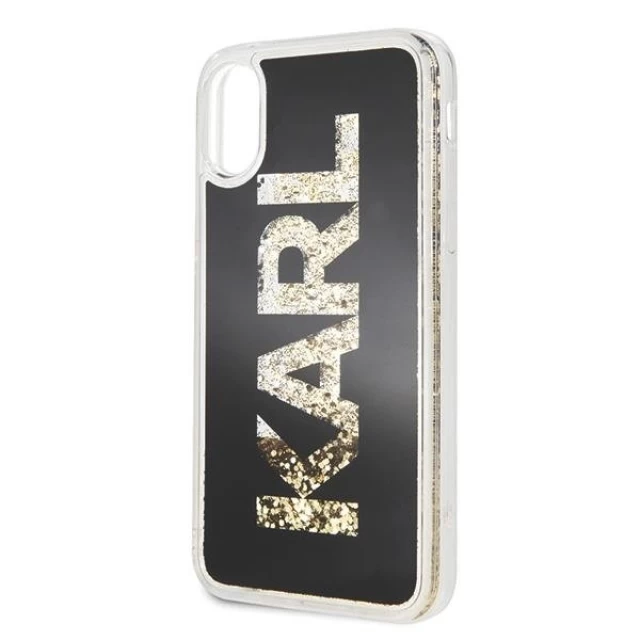Чехол Karl Lagerfeld Iconic Karl Glitter для iPhone XS/X Black (KLHCPXKAGBK)