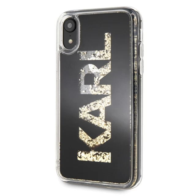 Чехол Karl Lagerfeld Karl Logo Glitter для iPhone XR Black (KLHCI61KAGBK)