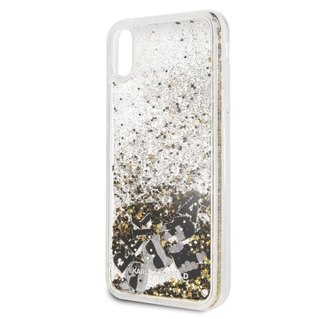 Чохол Karl Lagerfeld Liquid Glitter Floatting Charms для iPhone XS Max Gold (KLHCI65ROGO)