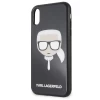 Чехол Karl Lagerfeld Glitter Karl`s Head для iPhone XR Black (KLHCI61DLHBK)